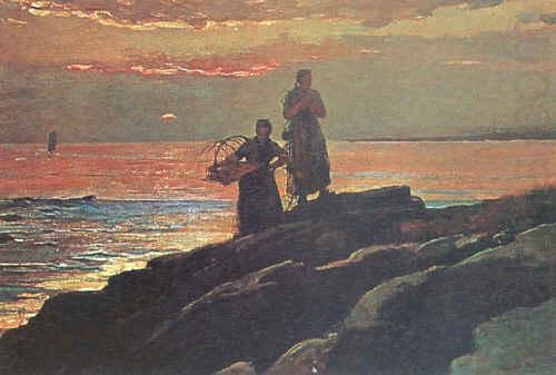 Sunset, Saco Bay, Winslow Homer
